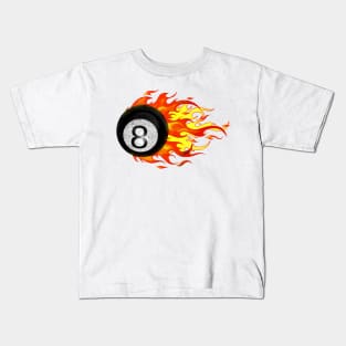 Flaming 8 Ball Kids T-Shirt